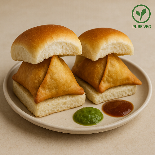 2Pcs Samosa Pav