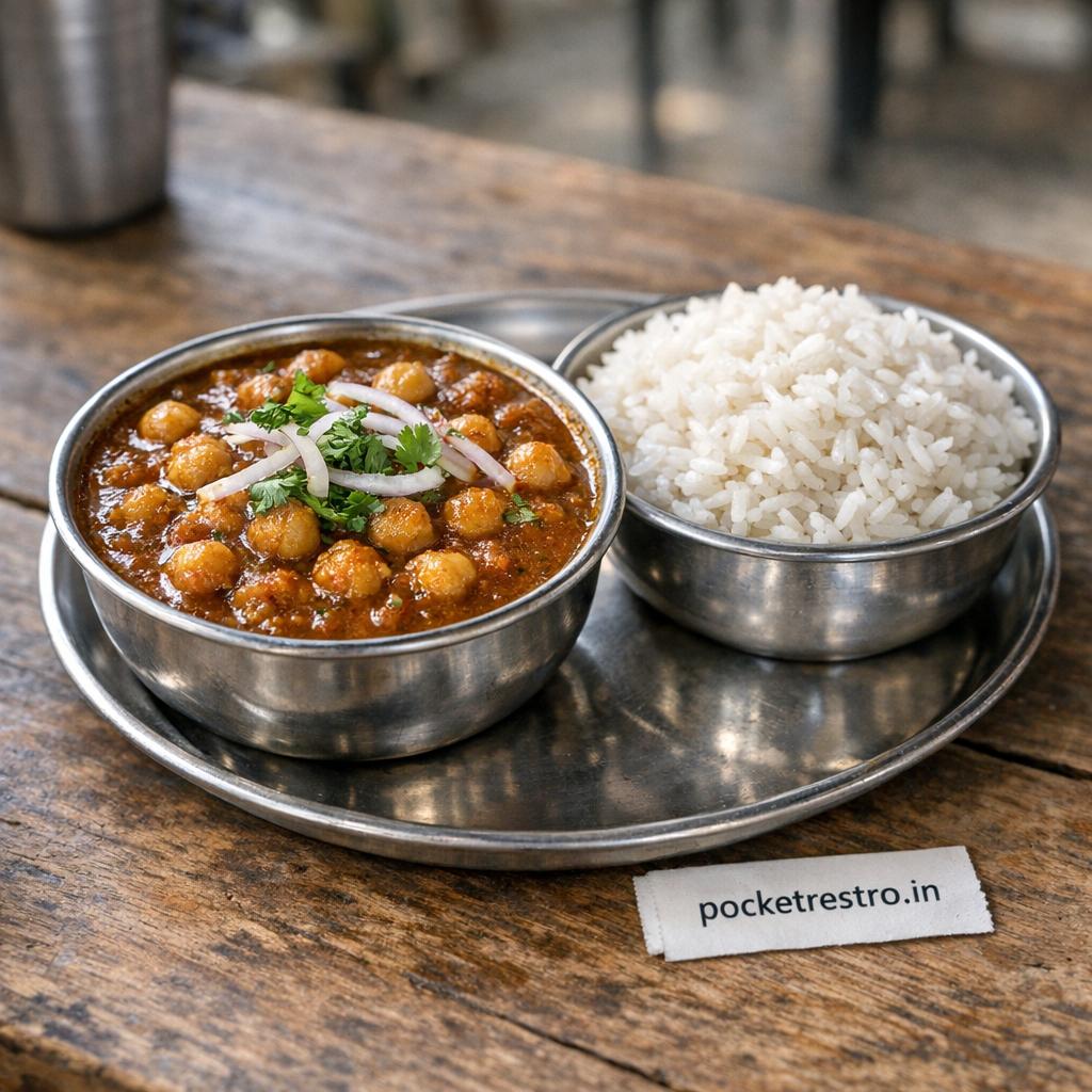 Rice Meals Chole Chawal (Half)