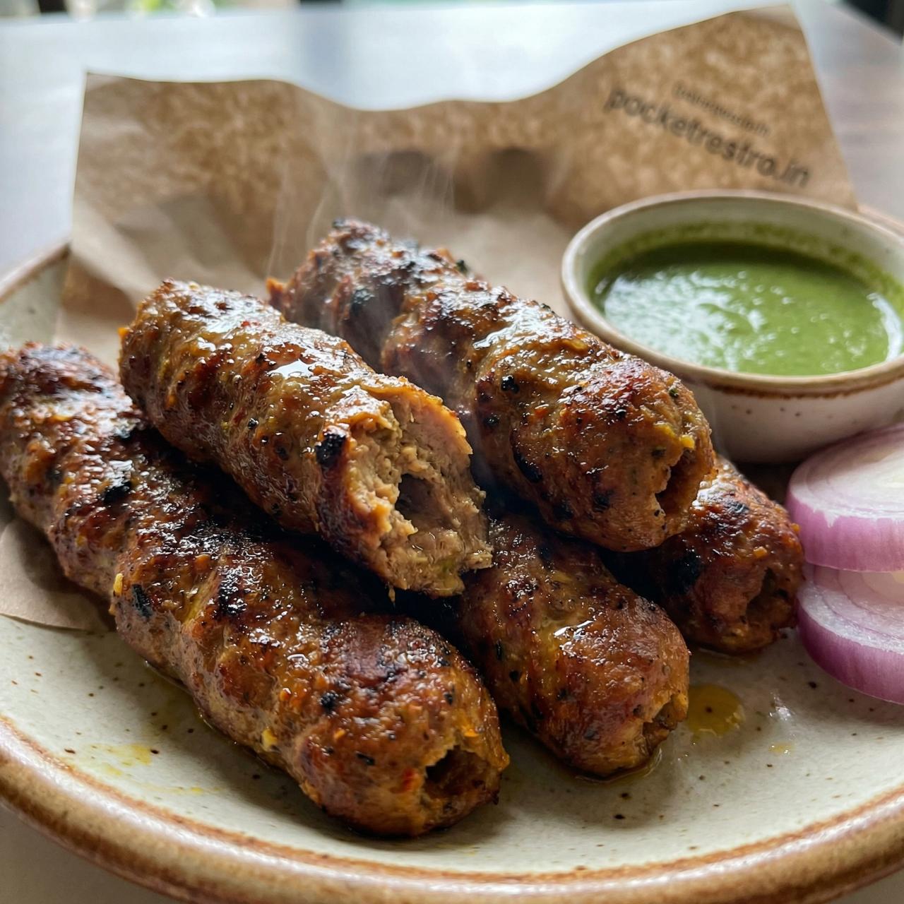 Non-Veg Starters Chicken Seekh Kabab (Half)