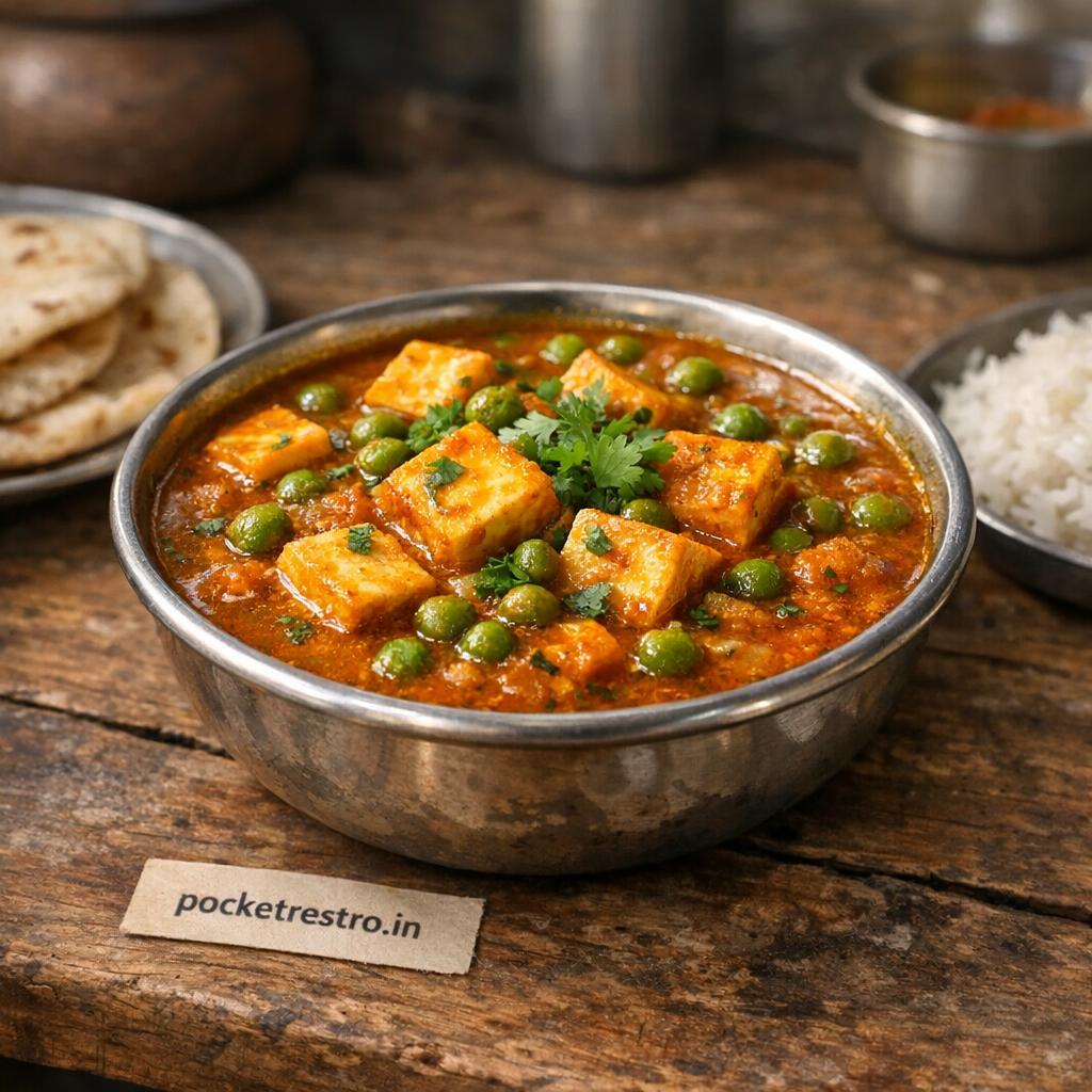 North Indian Veg Curries Matar Paneer (Half)