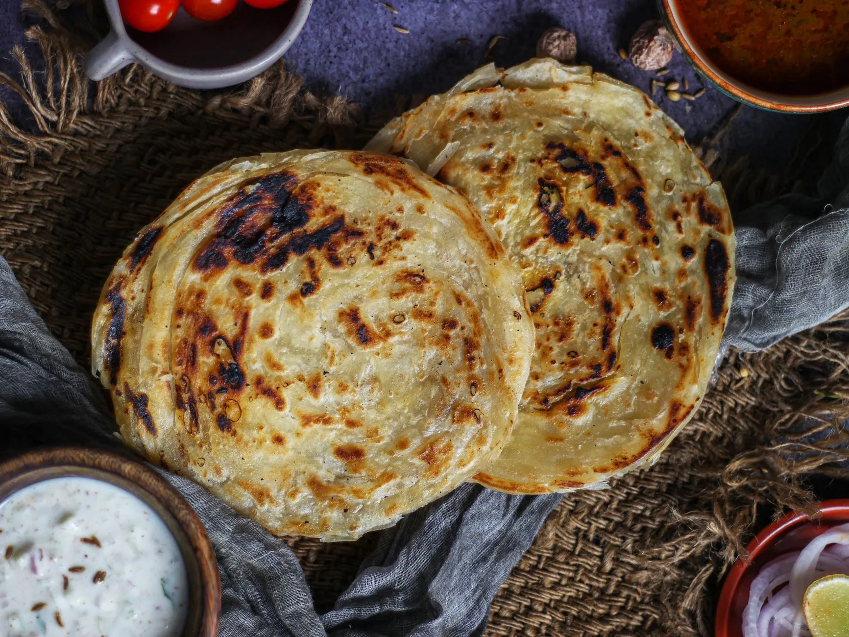 Authentic Tamil Nadu Sengottai Parotta Salna with Crispy Layered Parotta