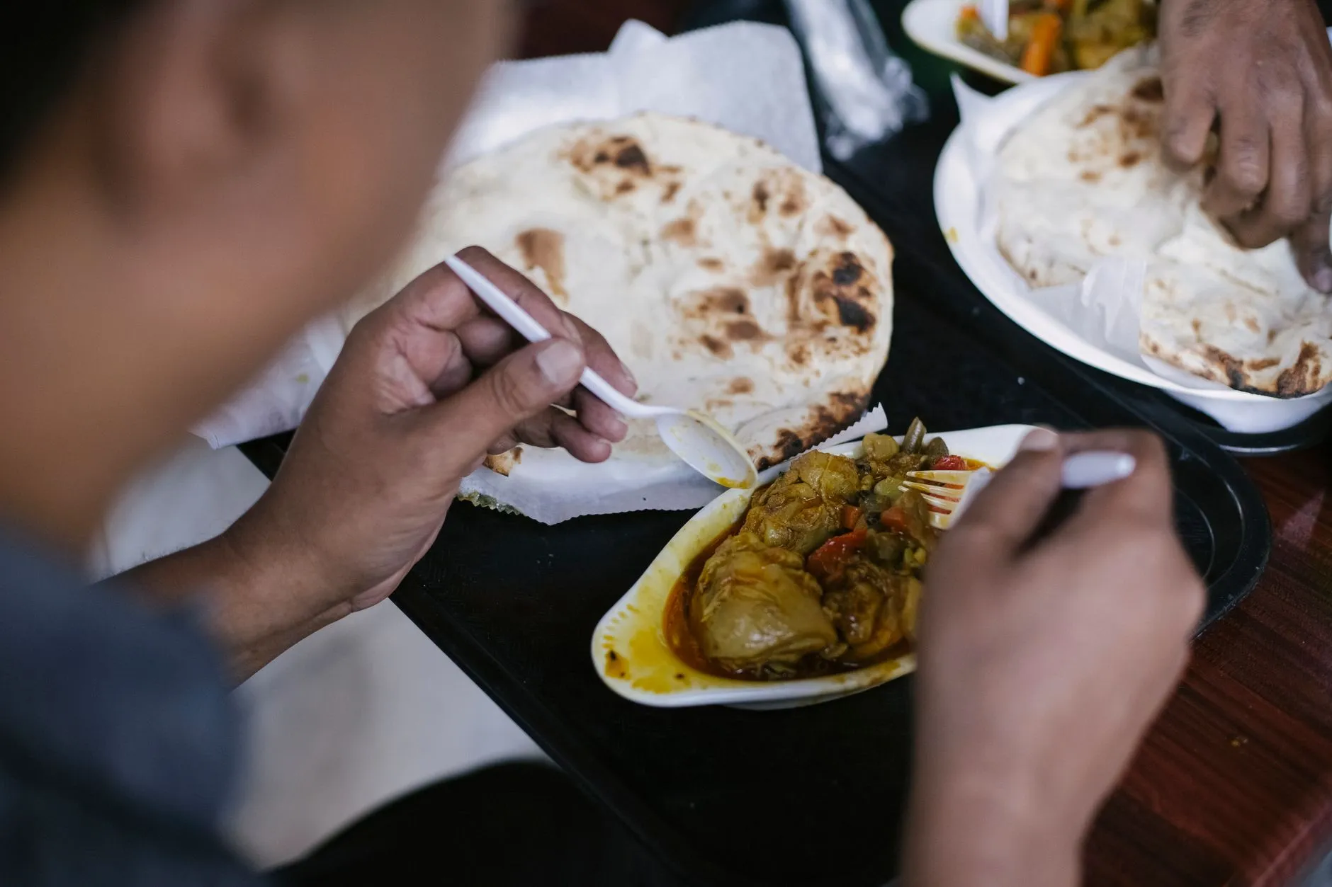 Coorgi Kadambuttu with Chicken Erachi Curry