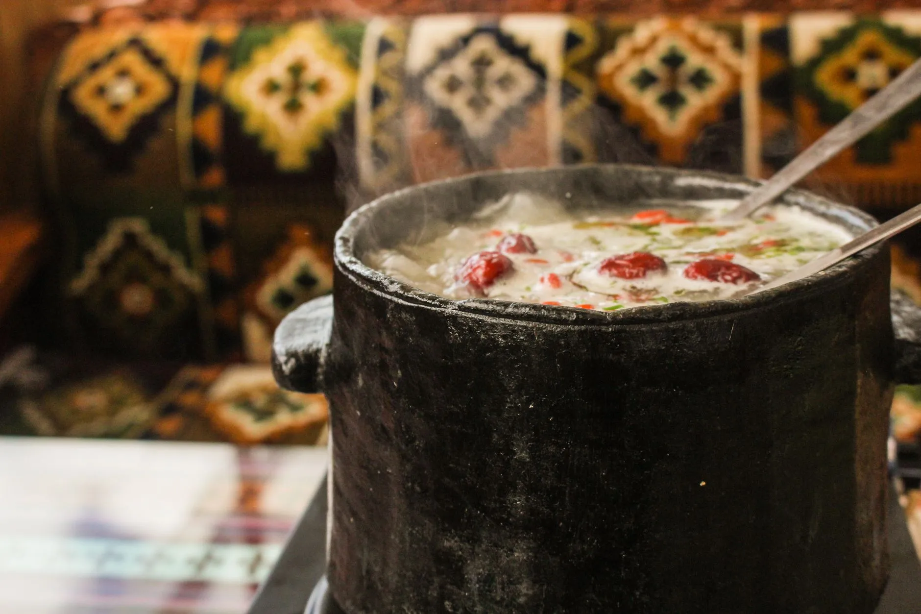 Authentic Sikkimese Chhurpi Soup with Warm Steamed Rice