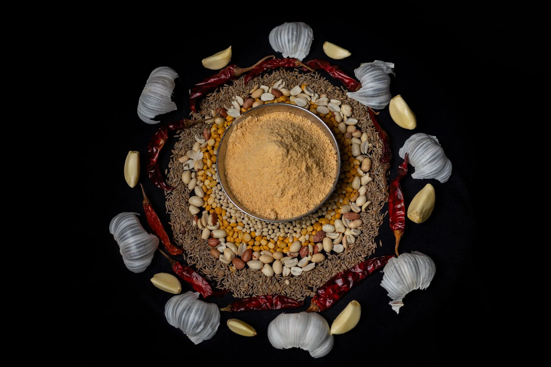 Authentic Tamil Nadu Kancheepuram Poondu Poondu Masala with Steamed Ponni Rice