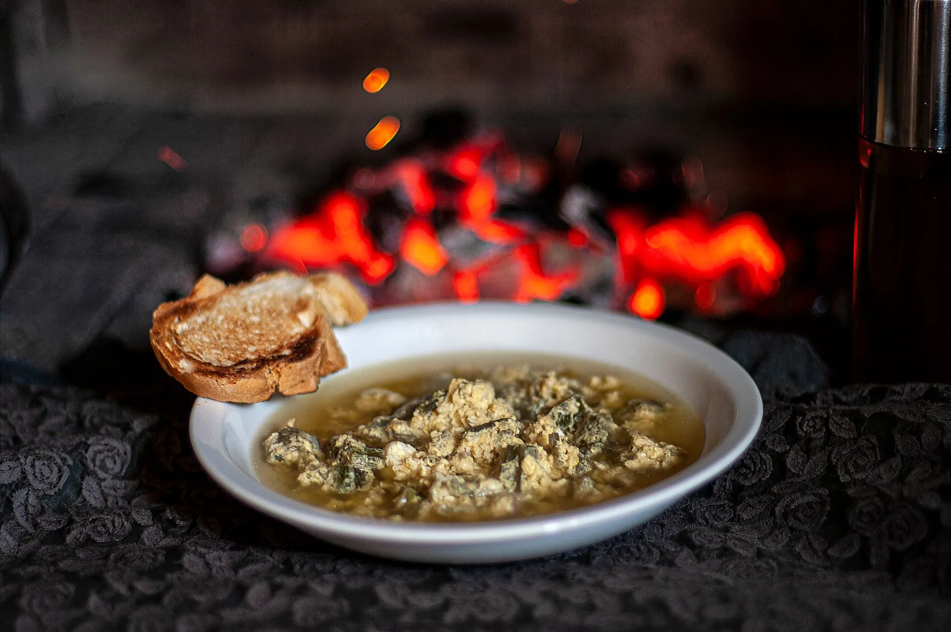 Authentic Sikkimese Chhurpi Soup with Warm Tingmo Bread