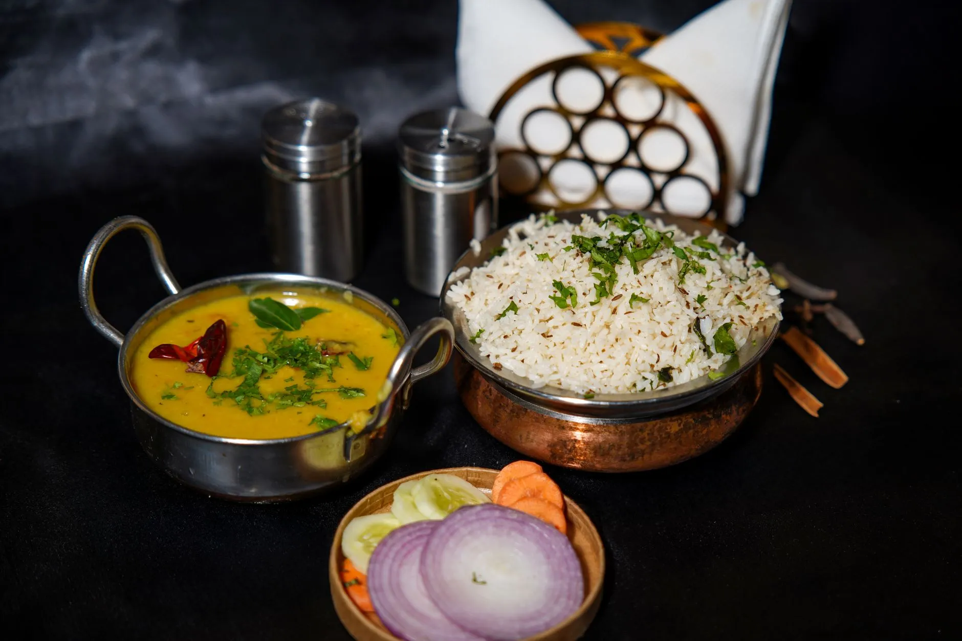 Authentic Bihari Pitthiwali Dal with Jeera Rice