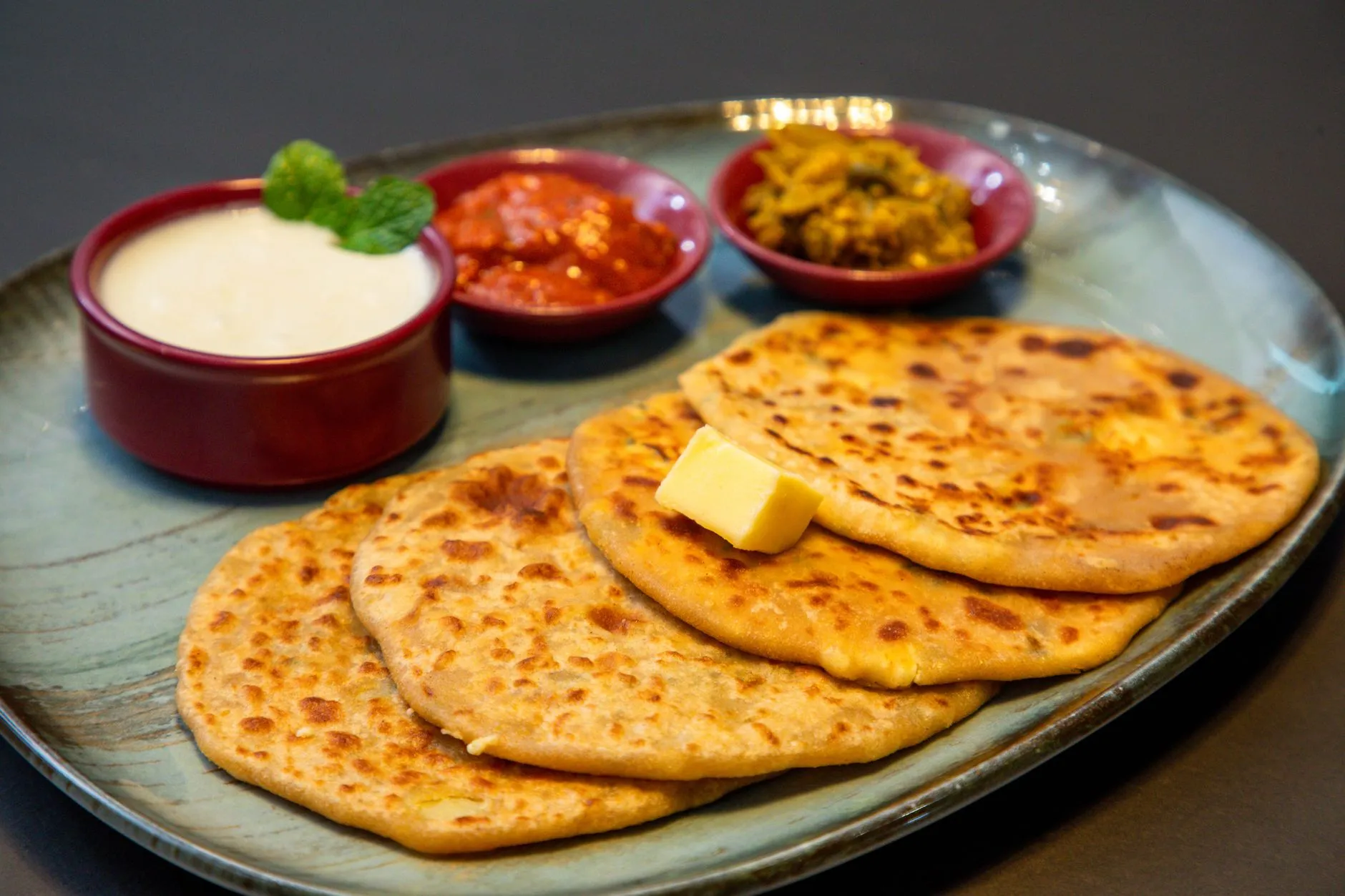 Authentic Bihari Sattu Paratha with Aloo Chokha