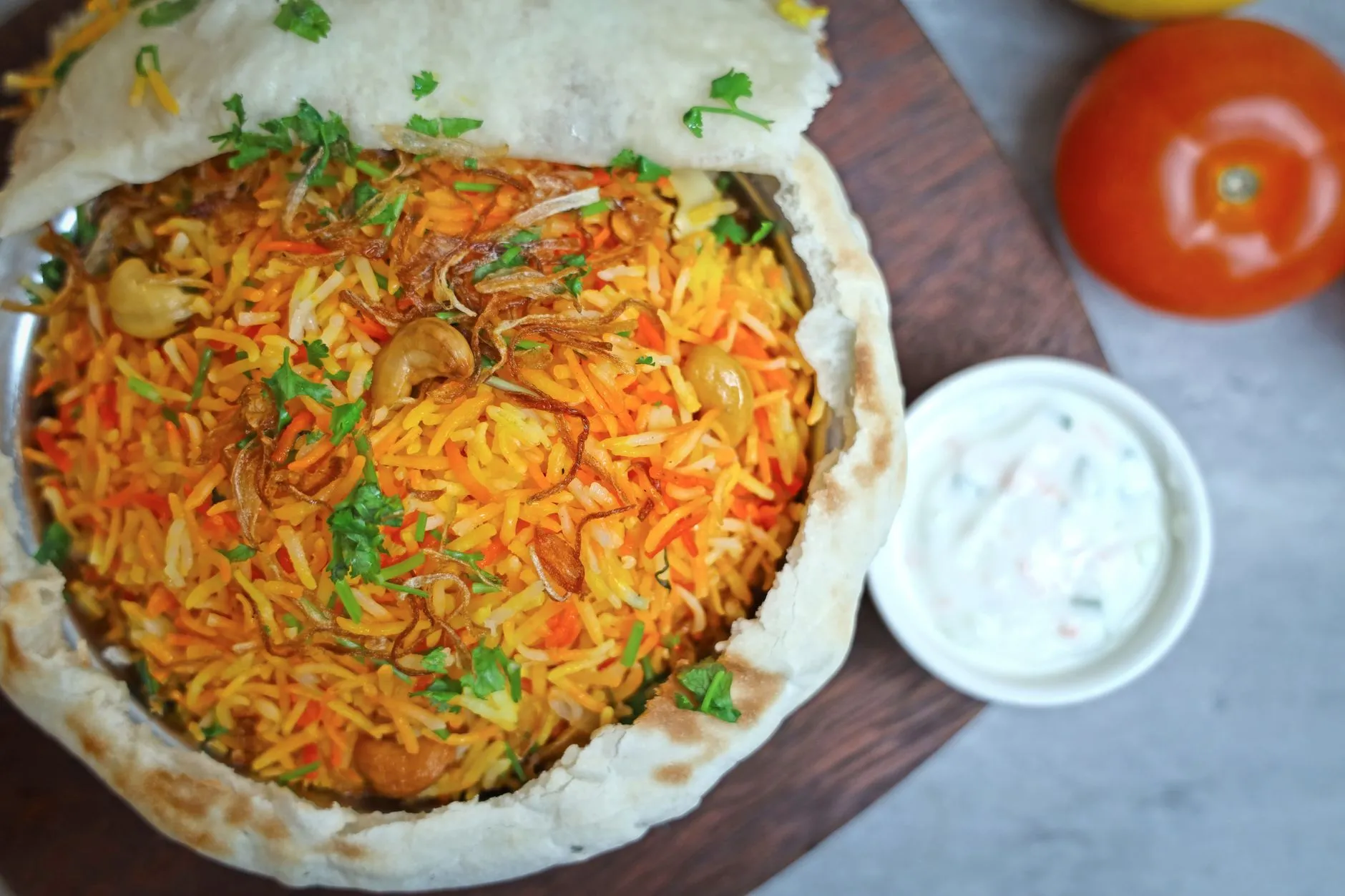 Authentic Marwari Mangodi Pulao with Boondi Raita