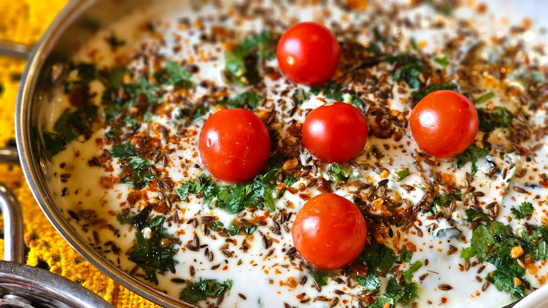 Authentic Kumaoni Aaloo Daal ke Gutke with Pahadi Raita