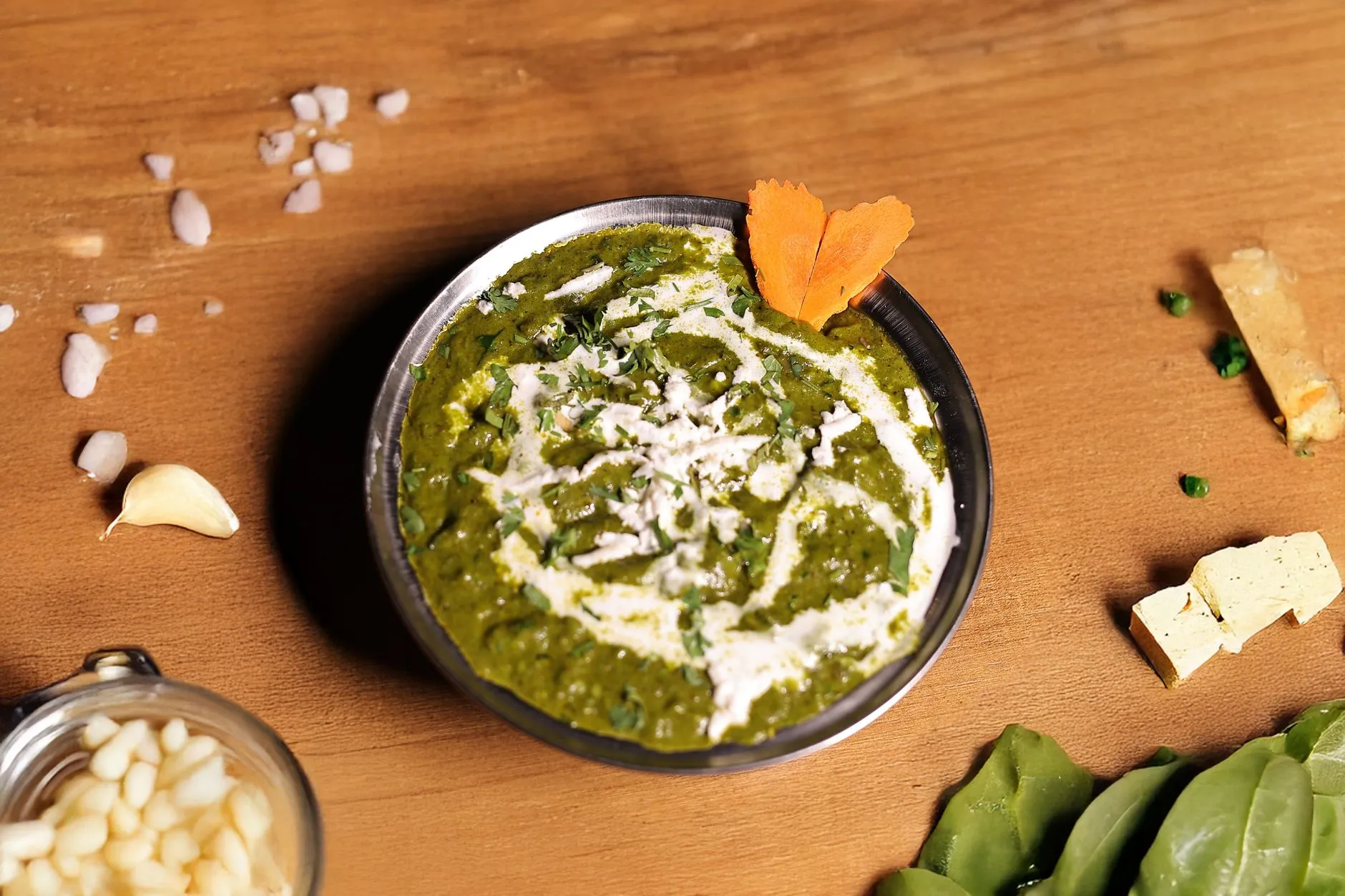 Authentic Kumaoni Palak Ka Kapa with Pahadi Bhaat