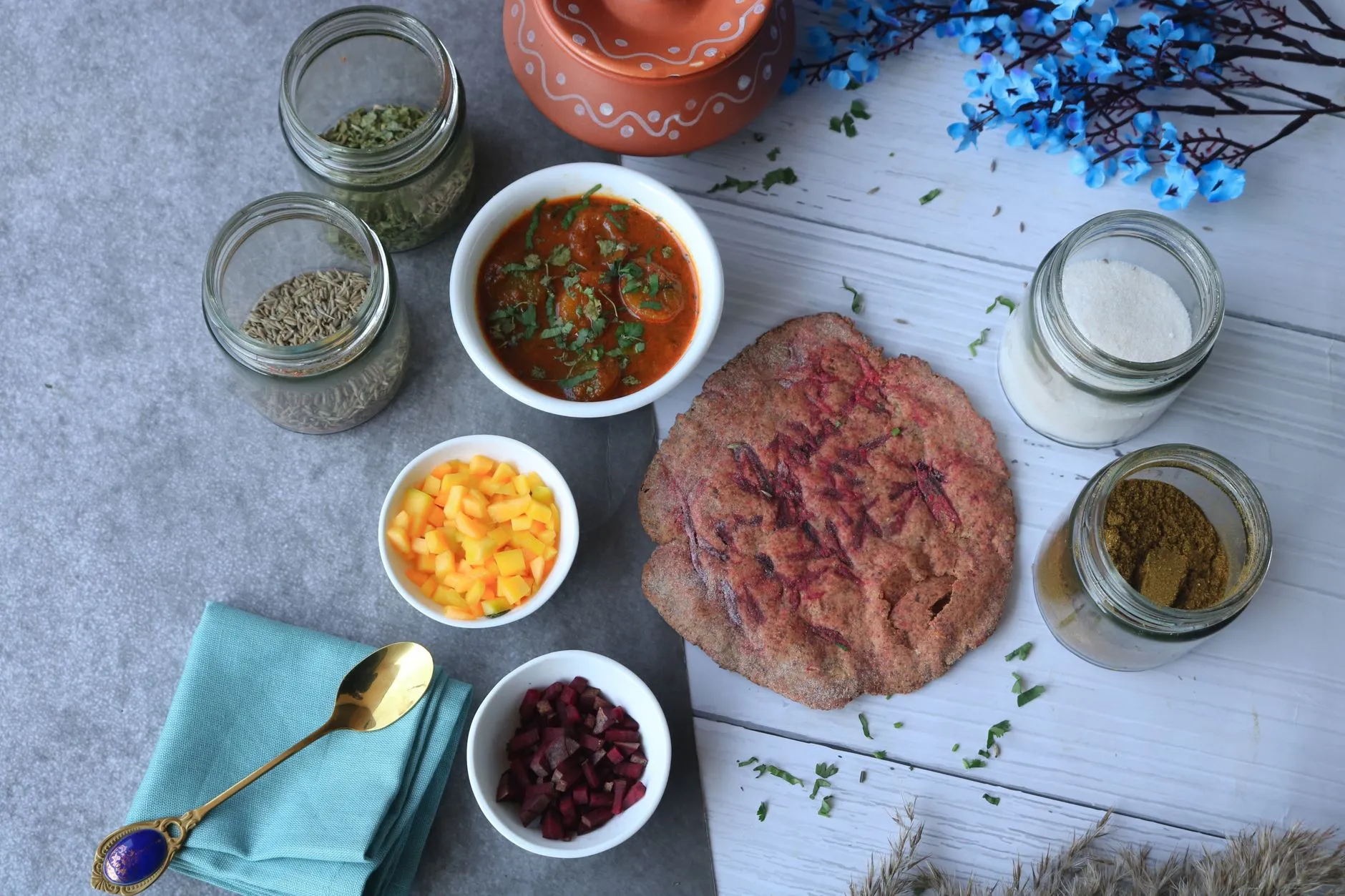 Authentic Himachali Patrodu with Pahadi Walnut Chutney and Ghee